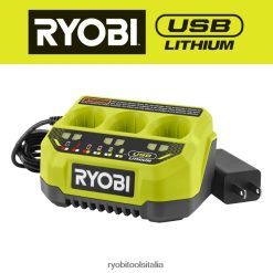 RYOBI caricatore USB al litio a 3 porte batterie e caricabatterie 06V0D714