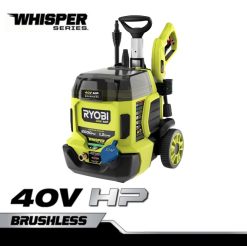 RYOBI Idropulitrice brushless serie Whisper da 40 V HP da 2000 psi all'aperto 06V0D372