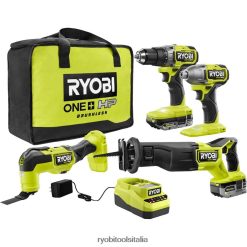 RYOBI Kit combinato 18 V uno+ 4 strumenti utensili elettrici 06V0D873