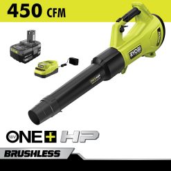 RYOBI Kit soffiatore 18v one+ hp brushless serie Whisper da 450 cfm all'aperto 06V0D310