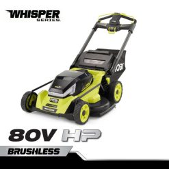 RYOBI Rasaerba semovente brushless Whisper serie 30 da 80 V HP con taglio trasversale all'aperto 06V0D233