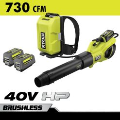 RYOBI Soffiatore portatile/zaino brushless serie Whisper da 40 V HP all'aperto 06V0D307